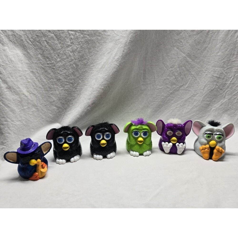 Furby Plastic Toys-Mcdonalds Happy Meal- Vintage- Lot Of 6